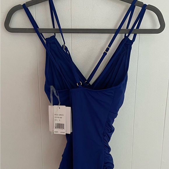 BRAND NEW WITH TAGS La Blanca Womens Island Goddess Underwire One-Piece in Blue - Picture 3 of 11